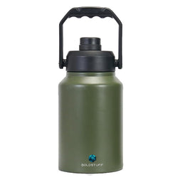 2 Litre Insulated Stainless Steel Water Bottle Military Green
