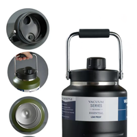 Thermosteel Water Jug Insulated Tumbler with Magnet Lid 2100ml Black