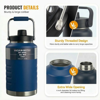 Thermosteel Water Jug Insulated Tumbler with Magnet Lid 2100ml Blue