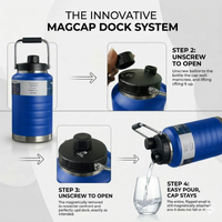 Thermosteel Water Jug Insulated Tumbler with Magnet Lid 2100ml Blue