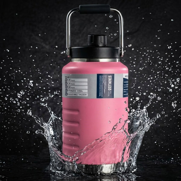 Thermosteel Water Jug Insulated Tumbler with Magnet Lid 2100ml Pink