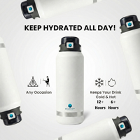 Insulated Water Bottle 1500ml  White Black