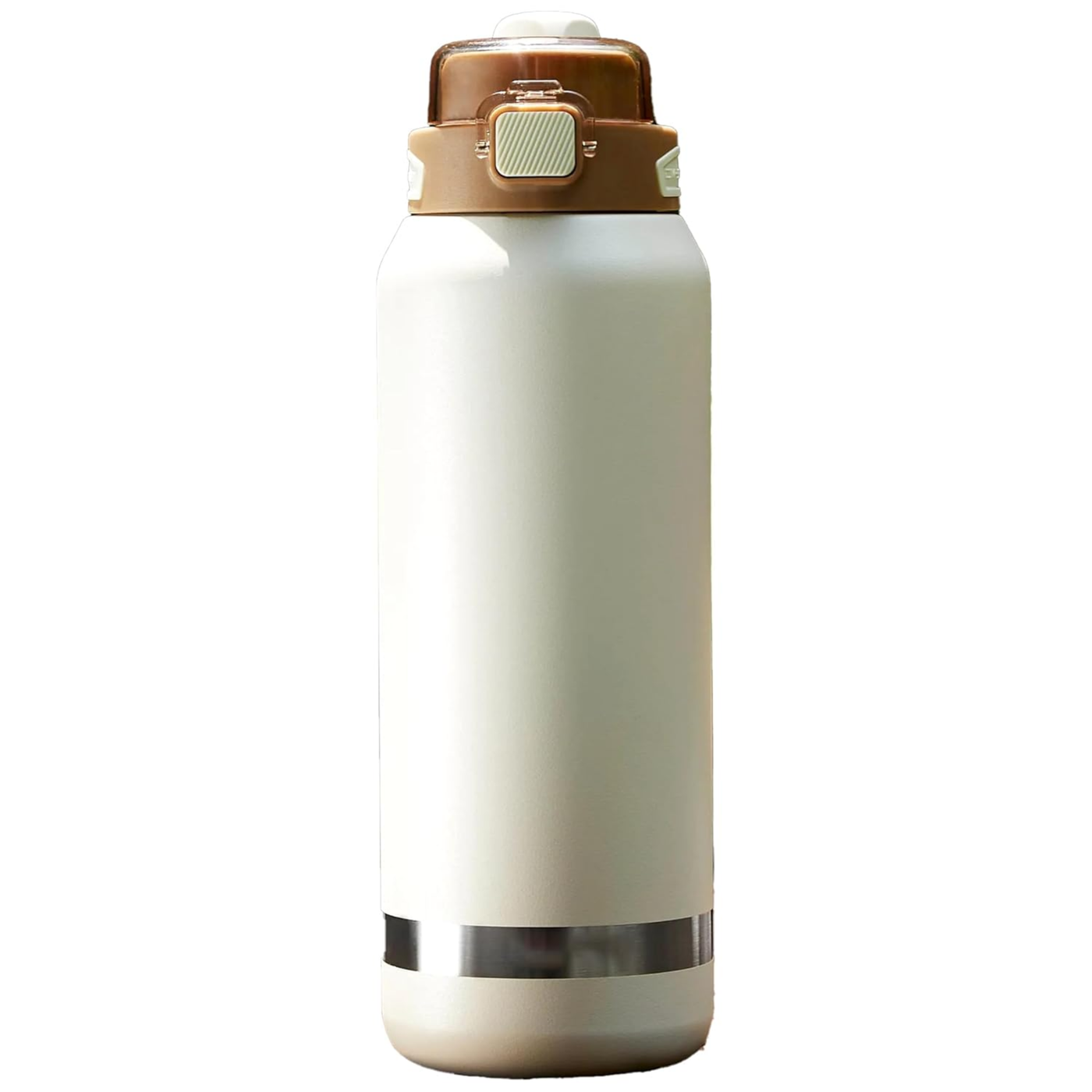 Insulated Water Bottle 1500ml  White Brown