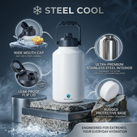 3 Liter Insulated Water White Bottle