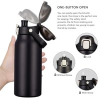 1700ml Stainless Steel Vacuum Insulated Flask Black