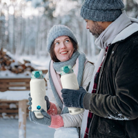 Insulated Water Bottle 1500ml  White Green