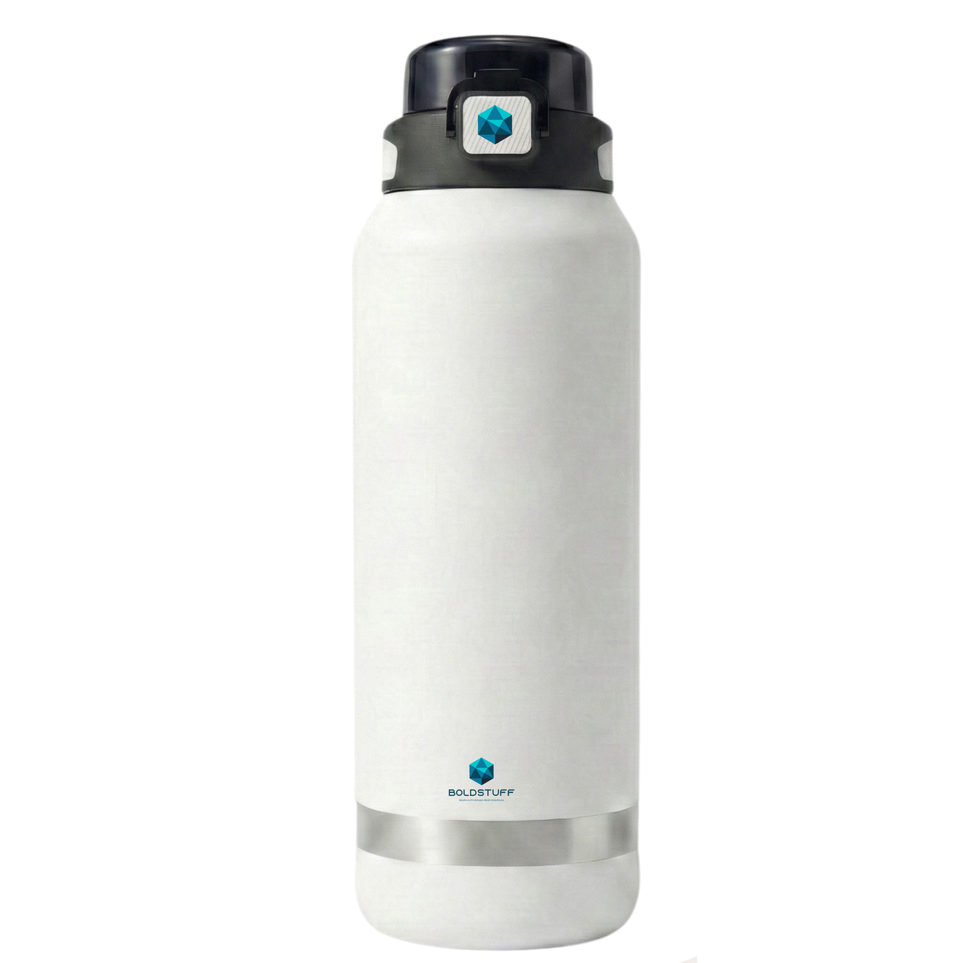 Insulated Water Bottle 1500ml  White Black