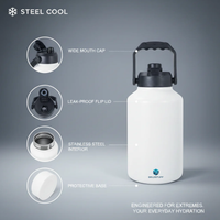3 Liter Insulated Water White Bottle