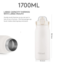 1700ml Stainless Steel Vacuum Insulated Flask White