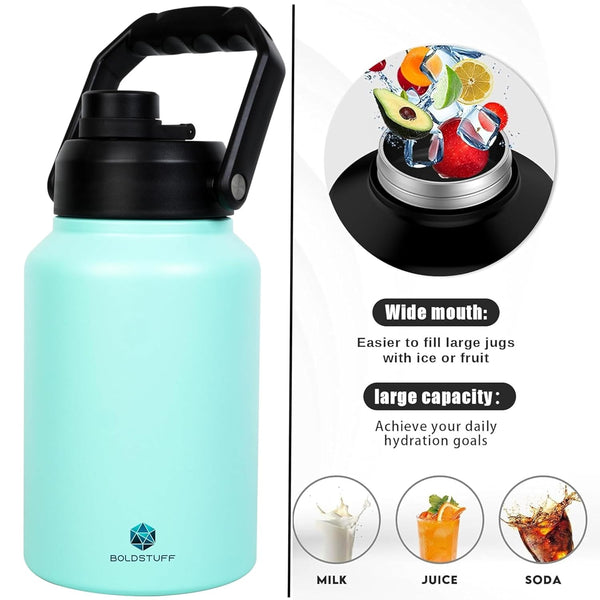 2 Litre Insulated Stainless Steel Water Bottle Sky Blue