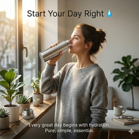 1000 Ml Stainless Steel Water Bottle Single Wall Silver