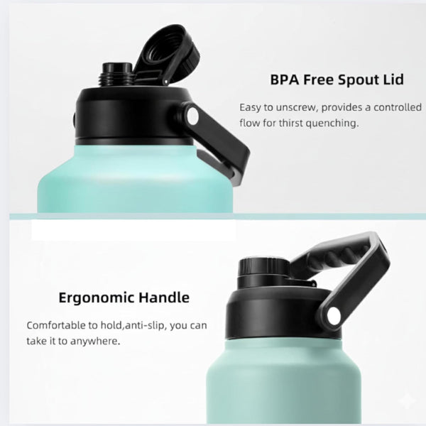 2 Litre Insulated Stainless Steel Water Bottle Sky Blue