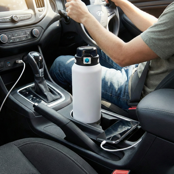 Insulated Water Bottle 1500ml  White Black