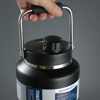 Thermosteel Water Jug Insulated Tumbler with Magnet Lid 2100ml Black