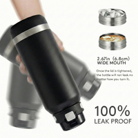 Insulated Water Bottle 1500ml Black