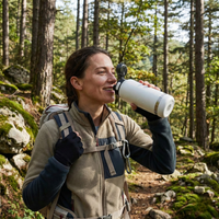Insulated Water Bottle 1500ml  White Black