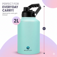 2 Litre Insulated Stainless Steel Water Bottle Sky Blue