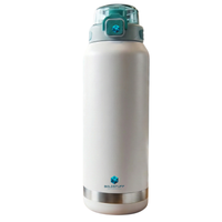 Insulated Water Bottle 1500ml  White Green