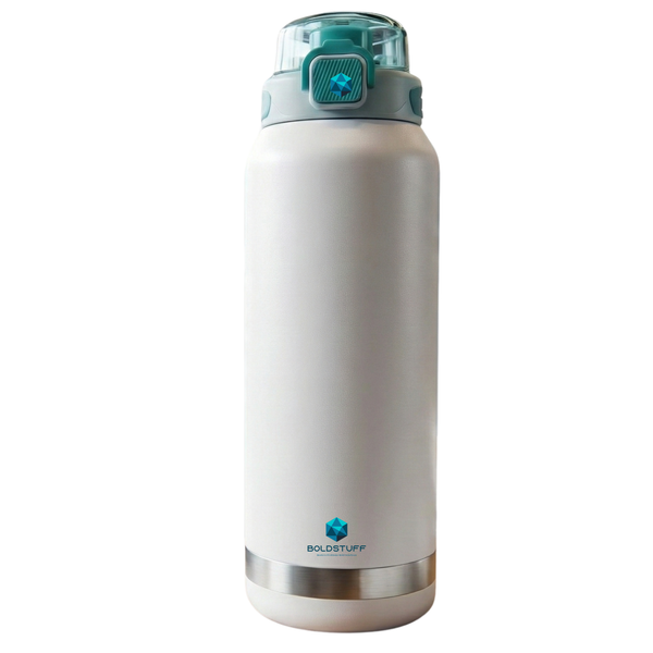 Insulated Water Bottle 1500ml  White Green