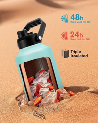 2 Litre Insulated Stainless Steel Water Bottle Sky Blue