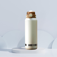 Insulated Water Bottle 1500ml  White Brown